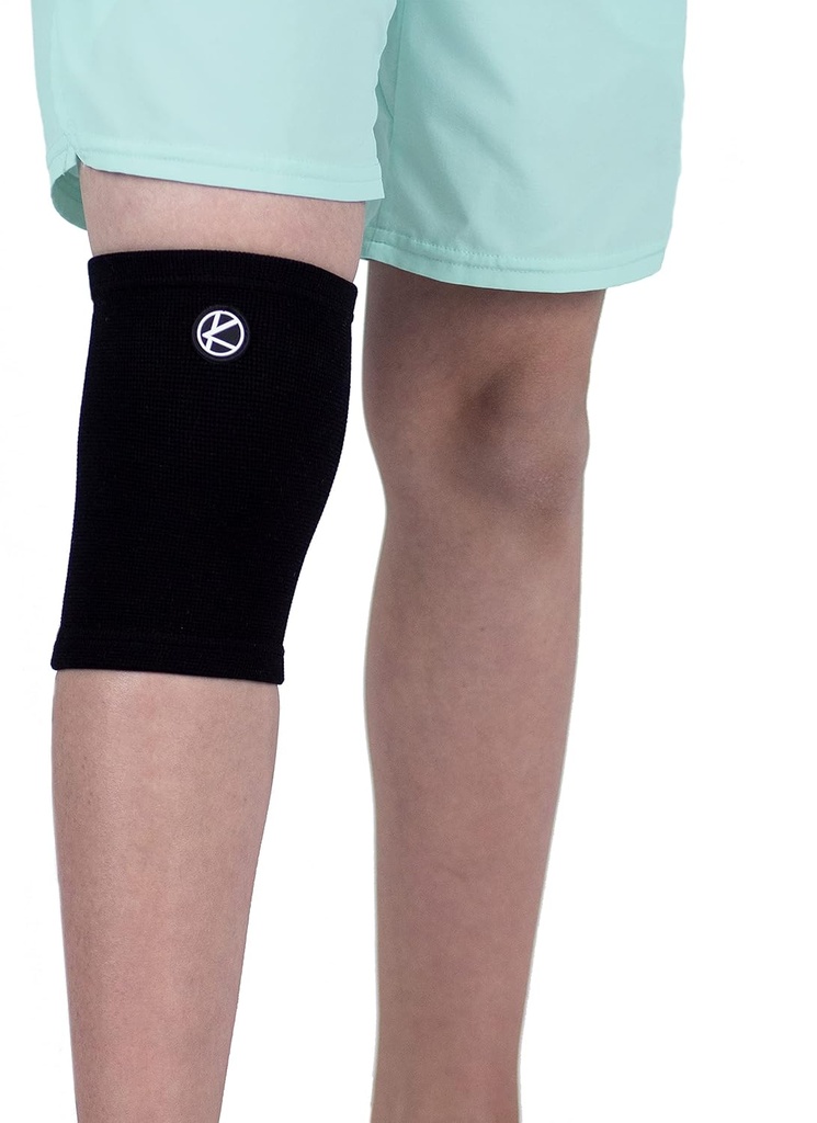 KARM Kids Knee Brace Sleeve - Youth Knee Compression Sleeve for Kids, Child - Support for Pain, Sports, Football, Basketball, Gymnastics, Recovery, Boys & Girls (Black)