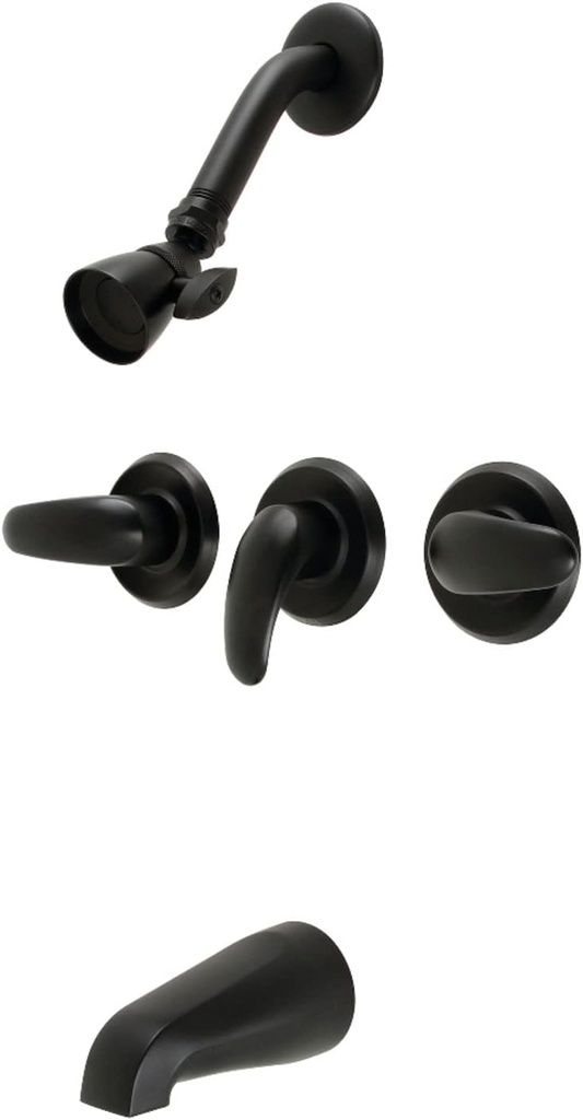 Kingston Brass KB6230LL Legacy Tub and Shower Faucet, Matte Black