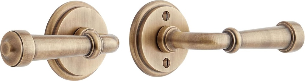 Signature Hardware 479159 Esmond Right Handed Solid Brass Passage Door Lever Set with 2-3/4" Backset