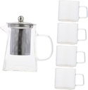 DECHOUS - Teapot with Cups Creative Teaware for Brewing Elegant Design for Home and Includes Tea Cups