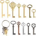 12PCS Hollow Barrel Skeleton Key, Hollow Skeleton Keys, Vintage Furniture, Vintage Locks, Decorations