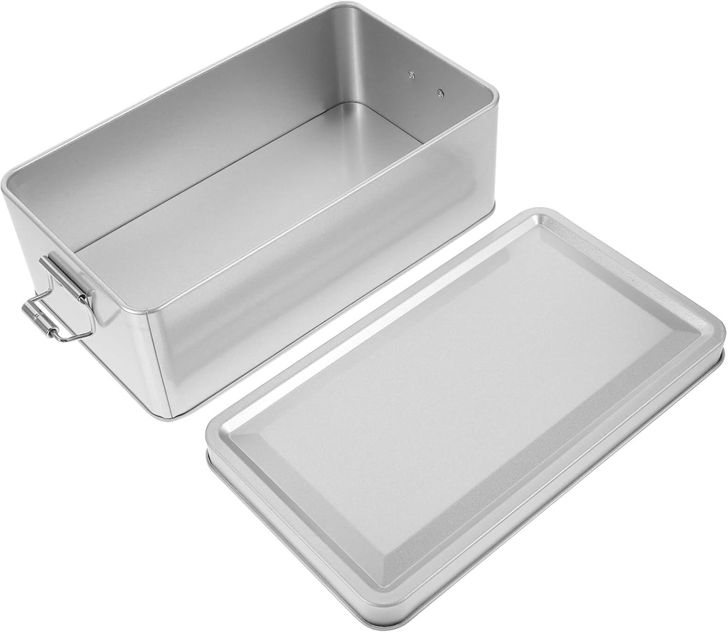 Vintage Silver Tinplate Box Multi-purpose Cookie Tin for Candy Storage Decorative Storage Box for Parties Festivals Lightweight Design for Treats