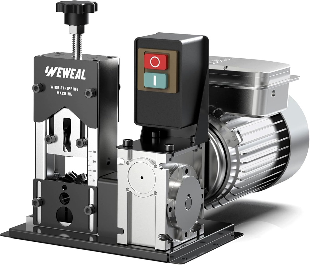 Wire Stripping Machine, 0.06''-1.18'' Automatic Wire Stripping Tool with All Aluminum Frame, Electric Wire Stripper Machine for Recycling Copper Wire