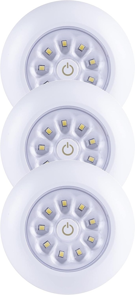 LIGHT IT! By Fulcrum, 30016-308 9-LED Anywhere Light XB, White, 3 pack