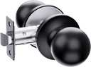 ARPHA Round Door Knob H200, Non Locking Door Knob, Dummy Knob Door Handle Set, Door Knobs Interior for Bedrooms, Bathrooms, Cupboards, Closets, Pantries, Left and Right Doors Compatible, Matt Black