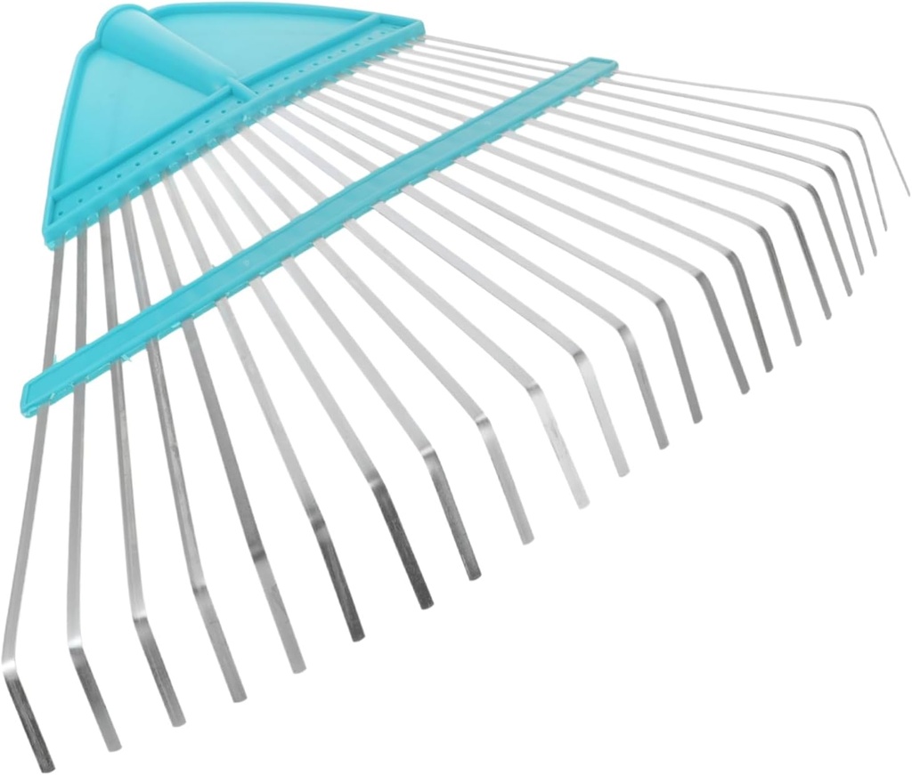 GALPADA Heavy Duty Garden Rake Leaf Rake for Lawn Cleanup Hand Tool for Gathering Leaves Grass and Debris in Yards and Gardens