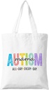 Autism Mama Tote Bag, Special Needs Parent Appreciation Gift, Supportive Canvas Bag for Autism Moms, Heartwarming Gift for Mothers Day Birthday Christmas, Reusable Shopping Bag. (079)