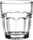 Bormioli Rocco Rock Bar 7.25 oz. Juice Stackable Tempered Beverage Glasses for Cold Drinks, Water, and Cocktails, Set of 6, Clear