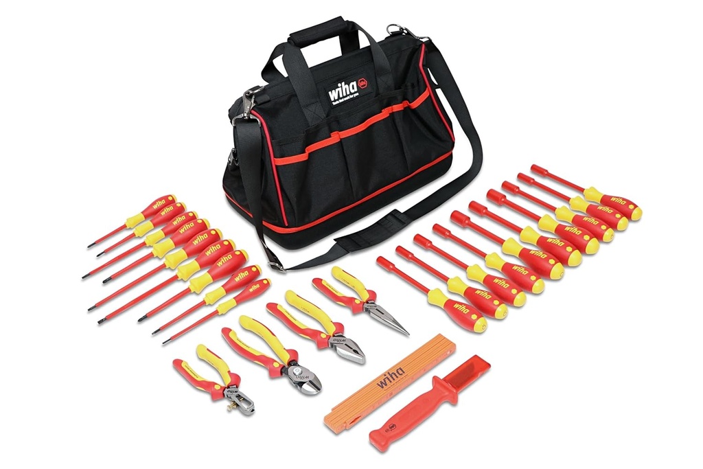 Wiha 32879 25-Piece 1000-Volt Insulated Pliers and Screwdriver Set