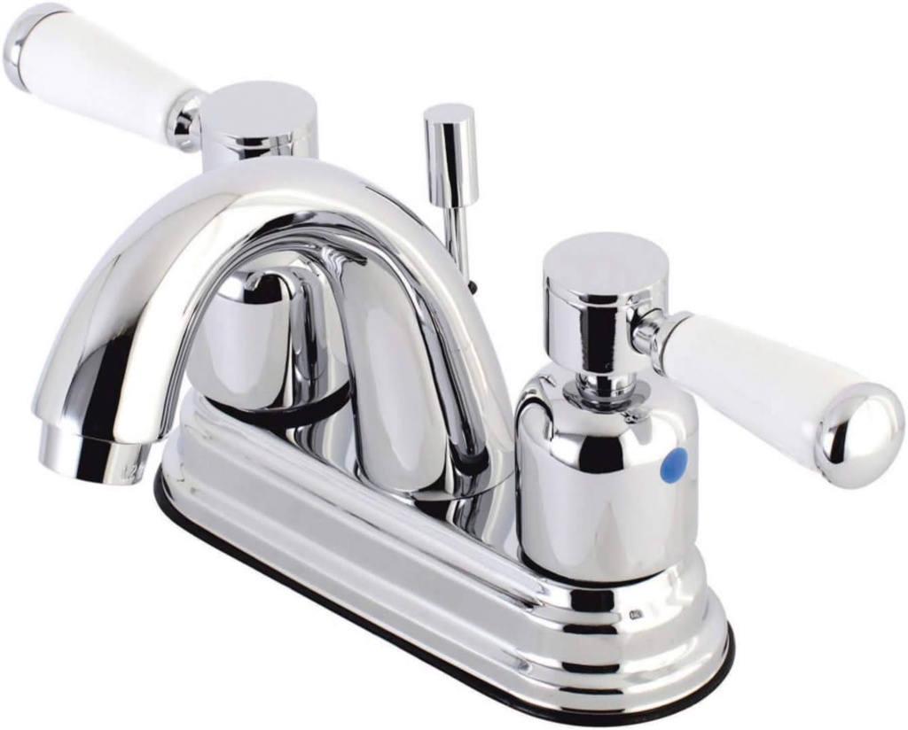 Kingston Brass KB8611DPL 4 in. Centerset Bathroom Faucet, Polished Chrome
