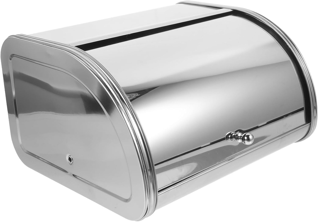 Mikinona Metal Bread Storage Container Kitchen Countertop Bread Box Snack Organizer