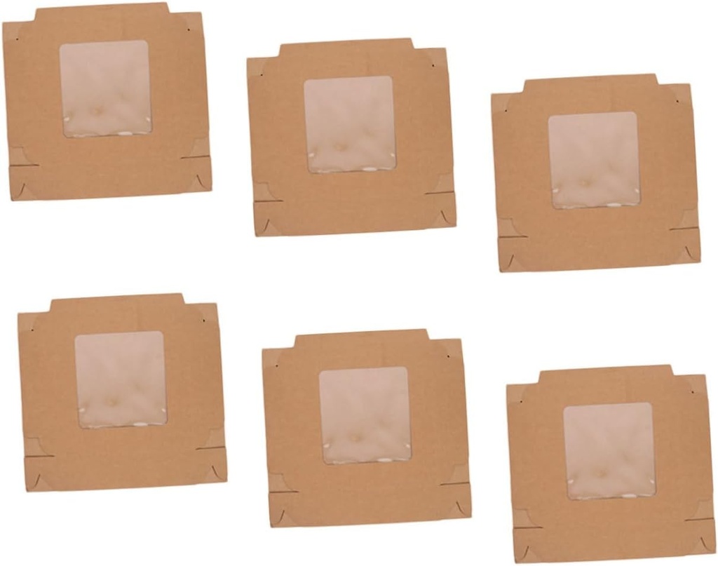 6pcs Window Cake Packaging Boxes for Easy Cupcake Storage Portable Bakery Dessert Container Cookies and More