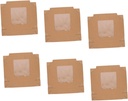 6pcs Window Cake Packaging Boxes for Easy Cupcake Storage Portable Bakery Dessert Container Cookies and More