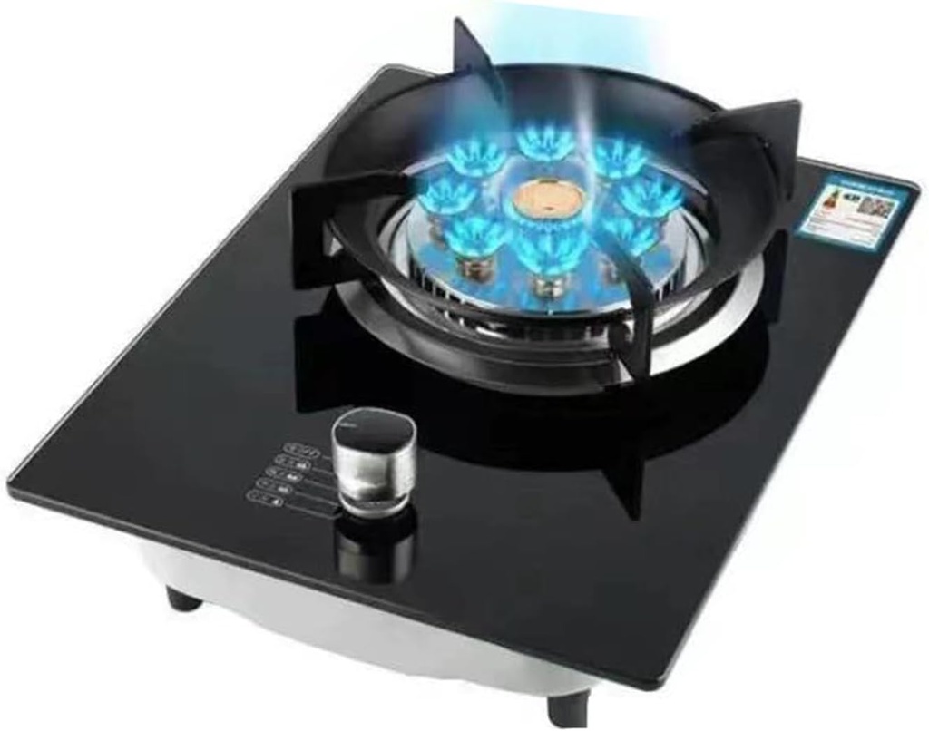 Gas Stove 43cm,5.2KW Kitchen Counter Top Stove,Gas/LP Gas Conversion Stove,with Flameout Protection and Timer,for Home Kitchen(LPG)
