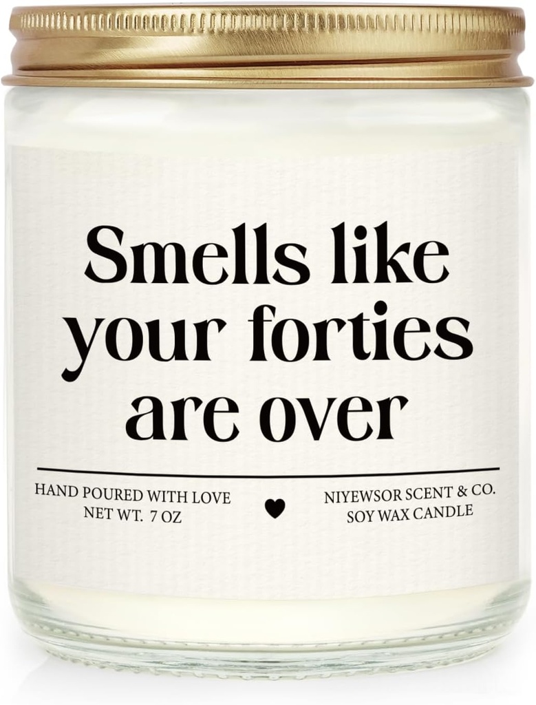 Niyewsor 50th Birthday Gifts for Her Him, Fifty Birthday Candle, 1975 50th Birthday Decorations for Women Men, 50 Year Old Bday Gifts for Friend, Sister, Mom, Dad, Handmade, 7oz