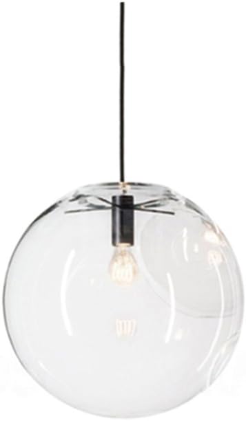 E27 Industrial Clear Glass Globe Shade Pendant Lighting Modern Kitchen LOFT Hanging Light Lamp (25cm)