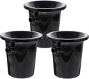 Hemoton 3 Sets Plastic Wine Spittoons with Removalbe Lid, Reusable Spit Cup, Dump Bucket for Wine Tasting, Whiskey, Cocktails, Easy to Clean, Black