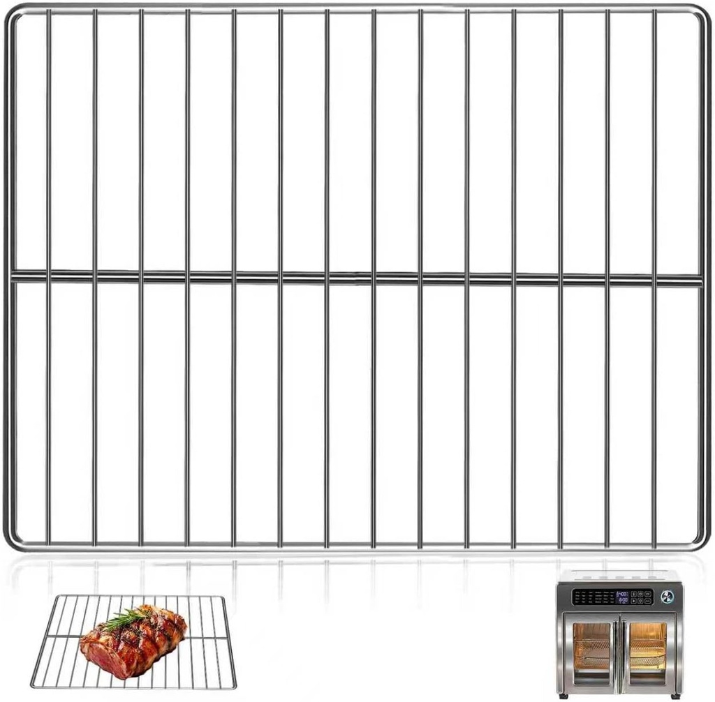 GCQ Air Fryer Accessories for Emeril Lagasse 26 QT Extra Large Air Fryer, 12.5''*11.5'' Stainless Steel Air Fryer Wire Rack Roasting Steamer Grill Racks Replacement Parts