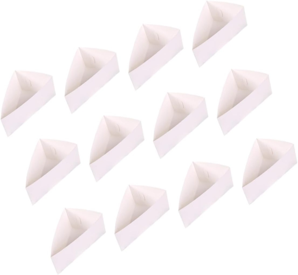 20Pcs Triangle Cake Wrapping Boxes Bakery Containers for Mousse and Dessert Packaging Recyclable Cupcake Boxes for Parties and Events