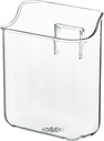 Plastic Cabinet Door Organizer, Wall Mounted Clear Shower Caddy Adhesive Bathroom Shelves Wall Clear Storage Bin No Drill Food Lid Organizer Sink Kitchen Rv, 4.0'' x 2.0'' x 4.7''