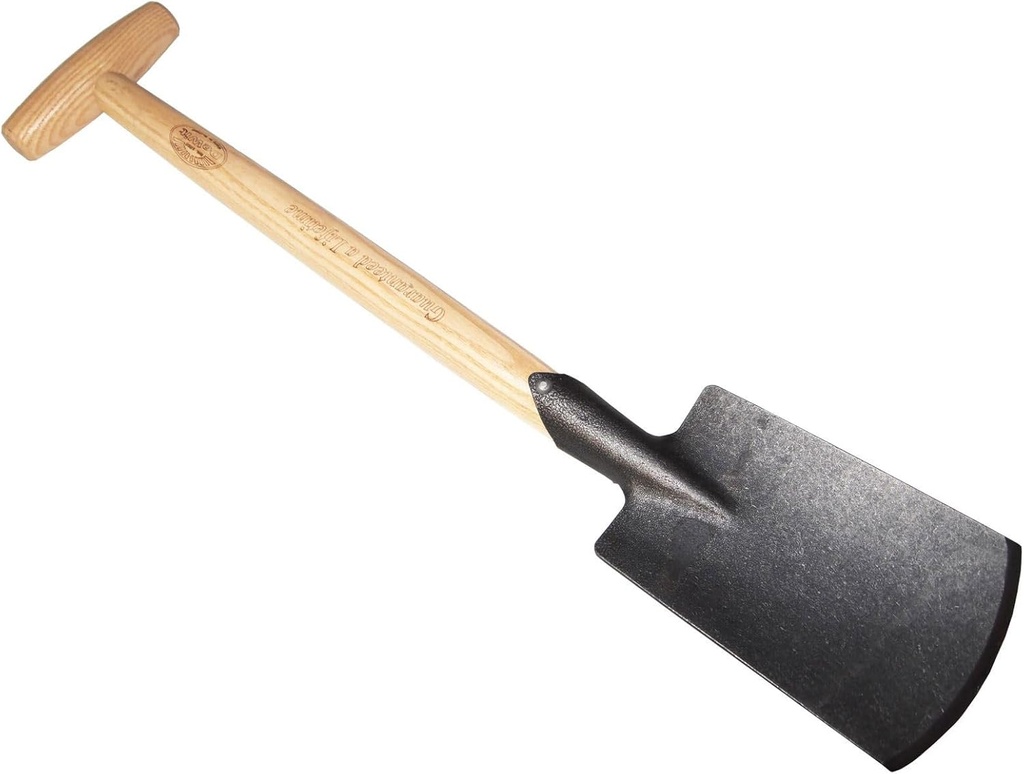 Dewit Perennial Spade – Compact Digging Tool for Tight Spaces | T-Handle | Tempered Boron Steel | Ash Wood | 22.75” Length