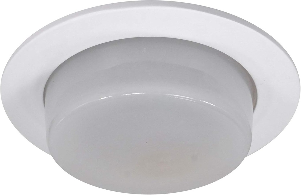 NICOR Lighting 4 inch White Drop Opal Shower Trim, for 4 inch Housings (19510WH)