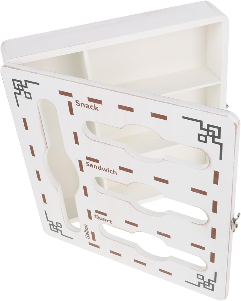 PRETYZOOM Pantry Storage Bag Organizer Kitchen Drawer Baggie Organizer Snack Bag Dispenser Box Modern Kitchen Essential