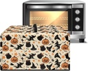 Witch Hat Pumpkin Star Print Dust-Proof Microwave Oven Cover Protector Universal Microwave Oven Grill Cover Case Protections for Toaster Oven Halloween Decor, 20.9"W x 15.7"D x 12.4"H, L
