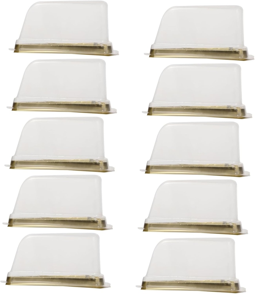 Healifty 100 Pcs Triangular Cake Packaging Boxes with Lids Multipurpose Pastry Storage Containers for Cupcakes Mousses Desserts Food Safe for Parties and Home Use