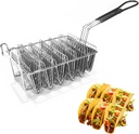 Taco Fryer Basket, Taco Shell Fryer, 6 Shells Deep Fryer Taco Holders with Detachable Handle, Taco Shell Maker for Baking Fryer Air Frying Kitchen Cooking Tools