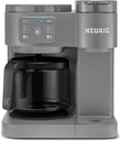 KeuriigK K-Duo Essentials Hot & Iced Single-Serve Coffee Maker with 12-Cup Glass Carafe, Brews KCup Pods & Coffee Grounds, Multiple Brew Sizes, 72 oz Reservoir, Pause & Pour Feature (Moonlight Gray)