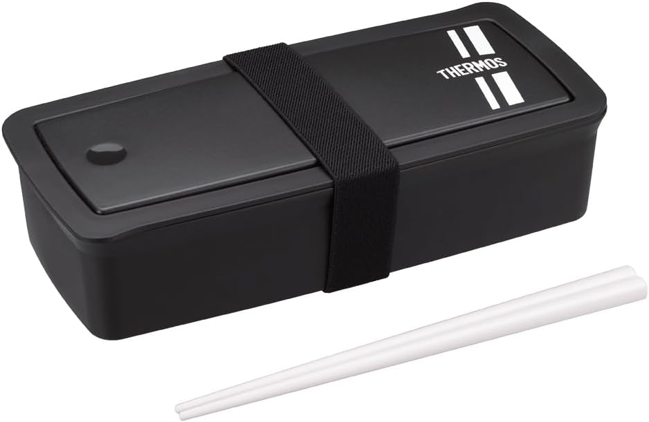 Thermos DJS-701 BKSL Lunch Box, Fresh Lunch Box with Chopsticks, 23.7 fl oz (700 ml), Black Silver