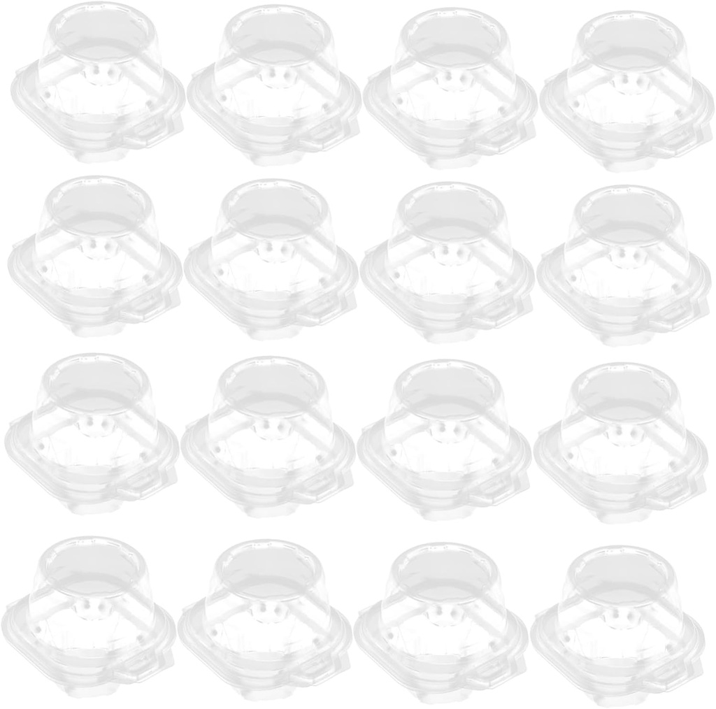 50pcs Dessert Boxes for Cakes and Treats Plastic Cake Containers Lids for Bakeries Parties Weddings and Celebrations