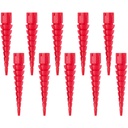 10 Pcs Wood Anchor, Stripped Screw Hole Repair Kit for Wood, Door Hinge Screw Hole Repair Fits Screws Sizes #2 to #16, Red