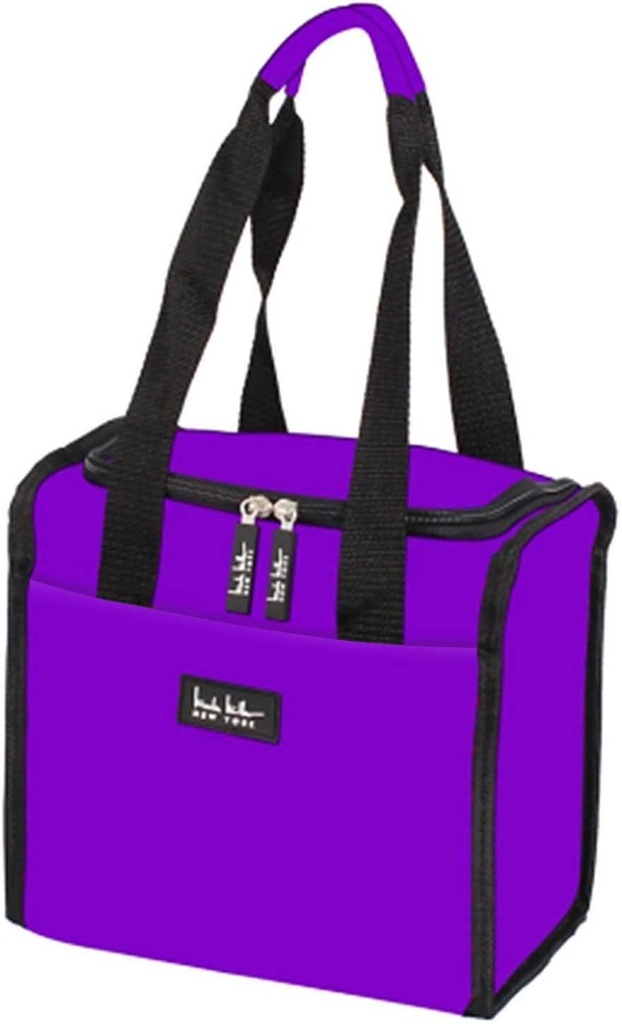 Nicole Miller 11" Insulated Lunch Box Portable Cooler Bag - Purple