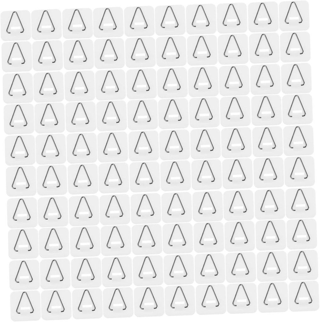 Ciieeo 100pcs Invisible Plate Hanger Small Adhesive Wall Hooks for Displaying Plates Simple Installation Space-Saving Design