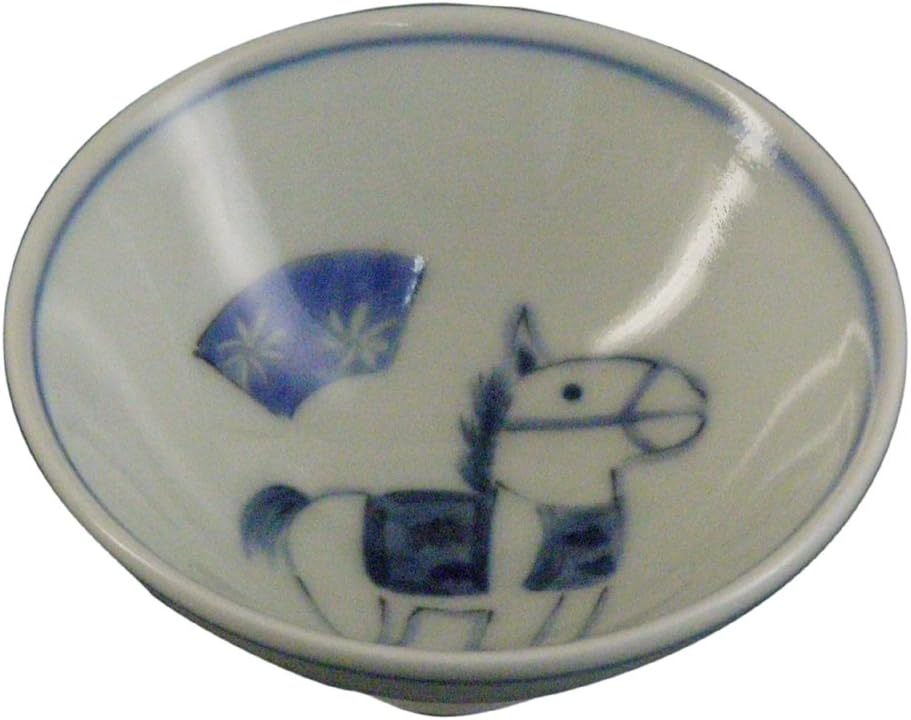 Hasami Ware 2206311 Hayashikuro Kiln Zodiac Sake Cup, Afternoon