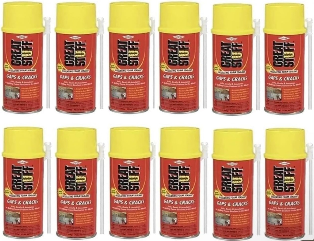 Great Stuff Gaps and Cracks Insulating Foam Sealant,12 Ounce - Case of 12