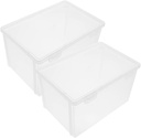 VALICLUD 2Pcs Leakproof Bread Storage Box for Fridge Medium Food Preservation Containers with Airtight Seal Crisper for Convenient Kitchen Organization and Freezer Use