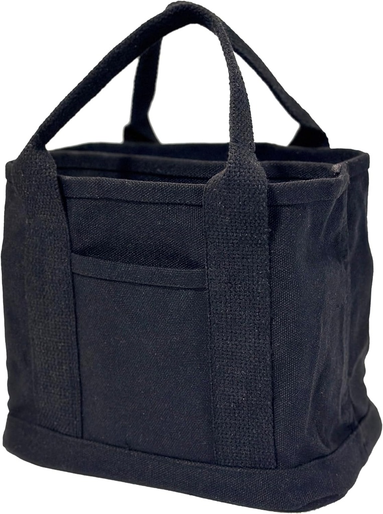 PACEKONER Canvas Tote Bag with Multi Pockets, Heavy Duty Tote, Foldable Shopping Bag, Reusable Grocery Bag for Work Travel