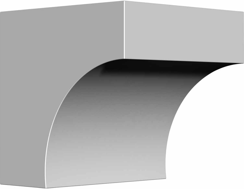 Ekena Millwork BKT05X05X05ST 5-Inch W x 5 1/2-Inch D x 5 1/2-Inch H Stockport Bracket