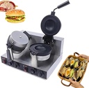 Ice Cream Filling Waffle Maker,1300 W Electric UFO Burger Making Machine, Non-Stick Electric Panini Press,50-300℃ Temperature Adjustable,For Household & Commercial Use
