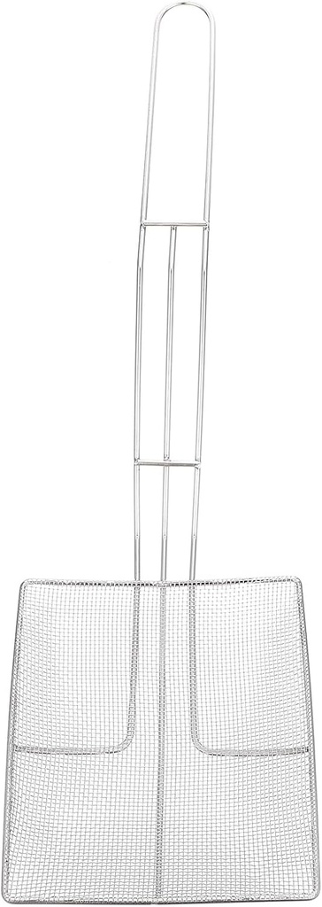 DOITOOL 19.26in Spider Strainer with Long Handle Fryer Scoop Fine Net Skimmer Spoon Stainless Steel Square Mesh Skimmer Fry Ladle Metal Strainer Oil Fryer Scoop