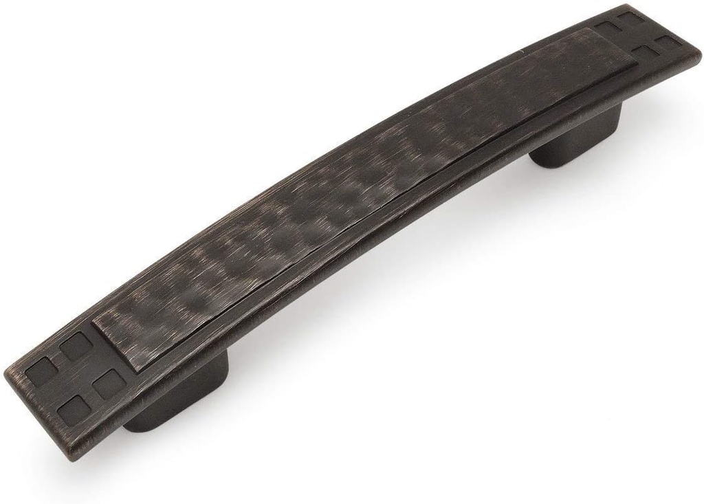 25 Pack - Cosmas 10557ORB Oil Rubbed Bronze Hammered Cabinet Handle Pull Hardware - 3" Inch (76mm) & 3-3/4" Inch (96mm) Hole Centers