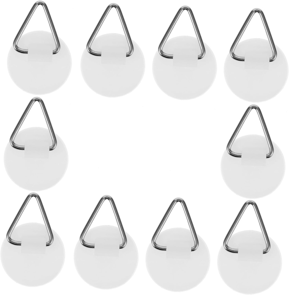 HOMSFOU 20pcs Wall Mounted Plate Hangers Invisible Adhesive Hooks for Plates Towels Clothes Design Space-Saving for Kitchen Bathroom Bedroom Decor