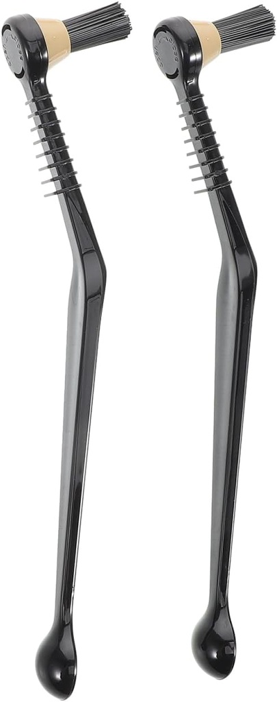 Angoily Espresso Brush, 2PCS Coffee Machine Cleaning Brush Long Handle Espresso Grinder Bristles for Maintenance of Coffee Equipment Random Head Color