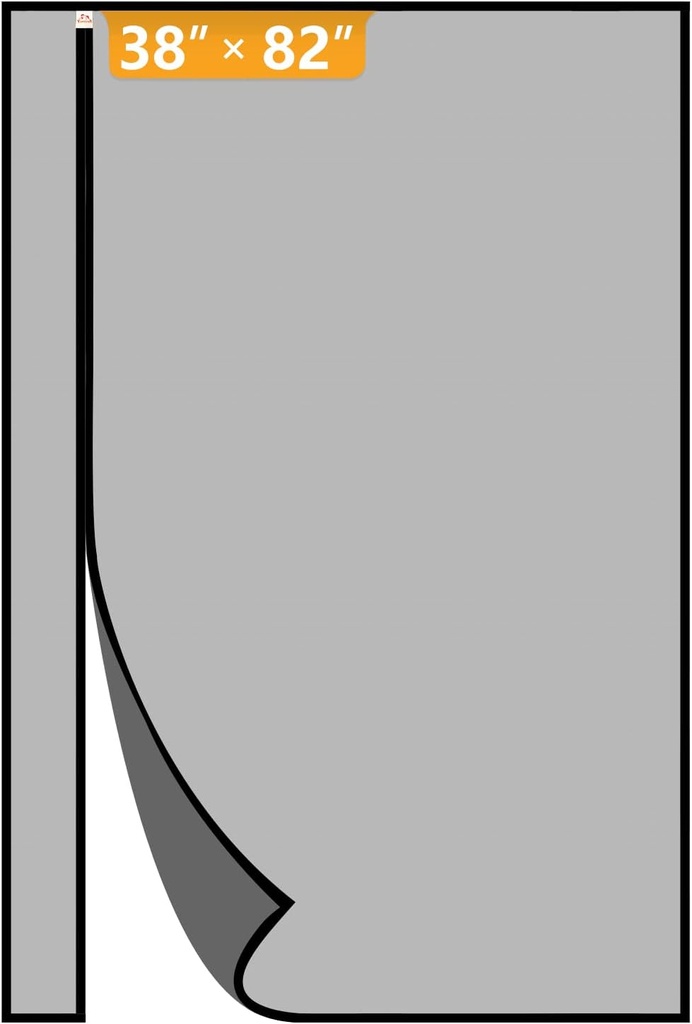 Yotache Left Right Side Opening Magnetic Screen Door Fits Door Size 38 x 82, Reinforced Polyester Net Curtain, Actual Screen Size 40" x 83" Black