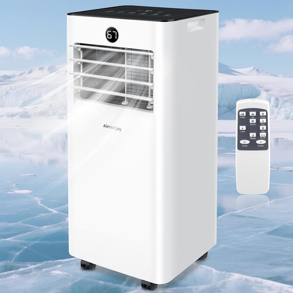 10000 BTU Portable Air Conditioners,4-In-1 Cooling/Fan/Sleep, AC Unit With Remote Control,Timer, Floor Air Conditioner Cools up to 500 Sq.Ft, Quiet AC for Bedroom Office