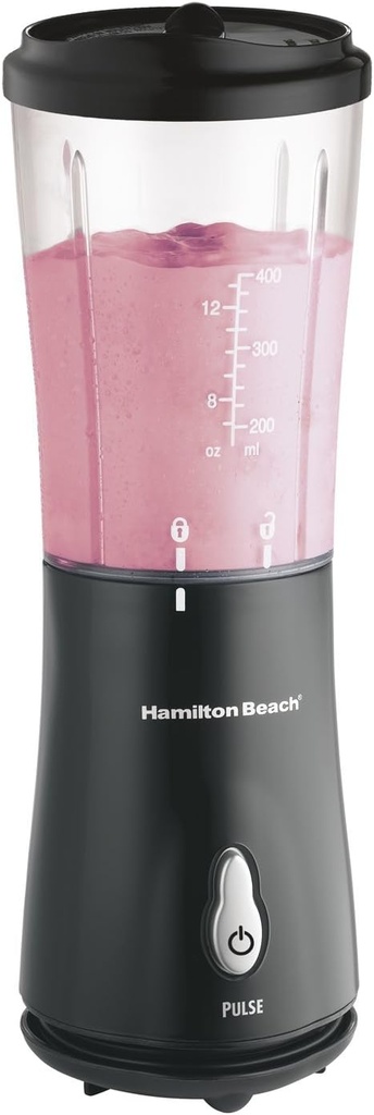 Hamilton Beach 51101B Personal Blender with Travel Lid, Black