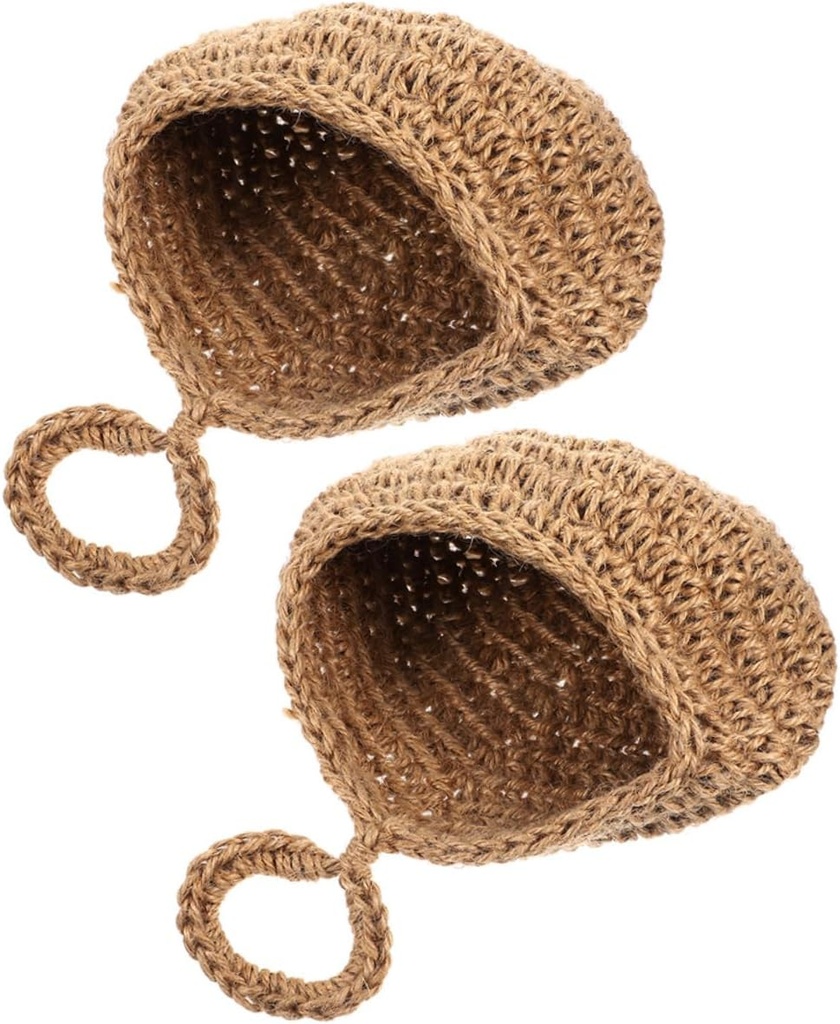 Mikinona 2pcs Hanging Fruit Basket Basket Wall Decor Rattan Decorative for Kitchen